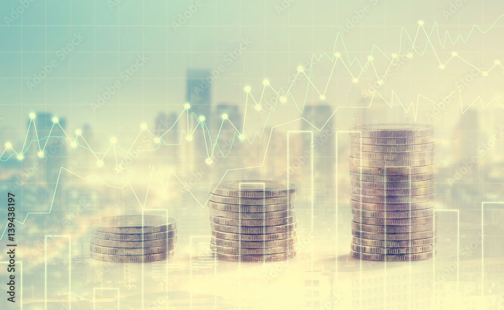 rows of coins for finance and banking concept rows of coins for finance and banking concept