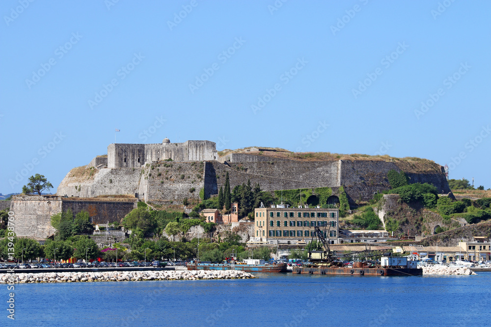 new fortress Corfu town Greece summer season