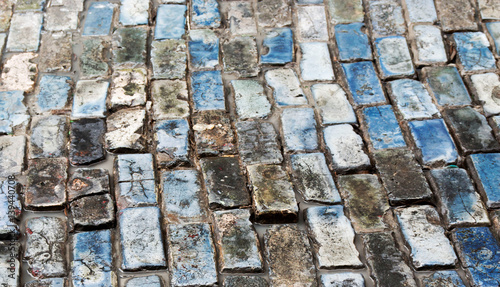 Blue bricks in Old San Juan