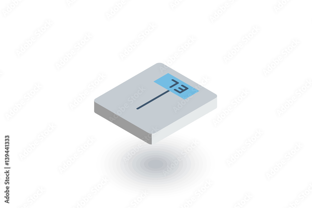 electronic scales, fitness, health isometric flat icon. 3d vector colorful illustration. Pictogram isolated on white background electronic scales, fitness, health isometric flat icon. 3d vector colorful illustration. Pictogram isolated on white background