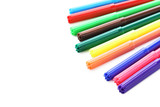 Felt-tip pens isolated on a white background