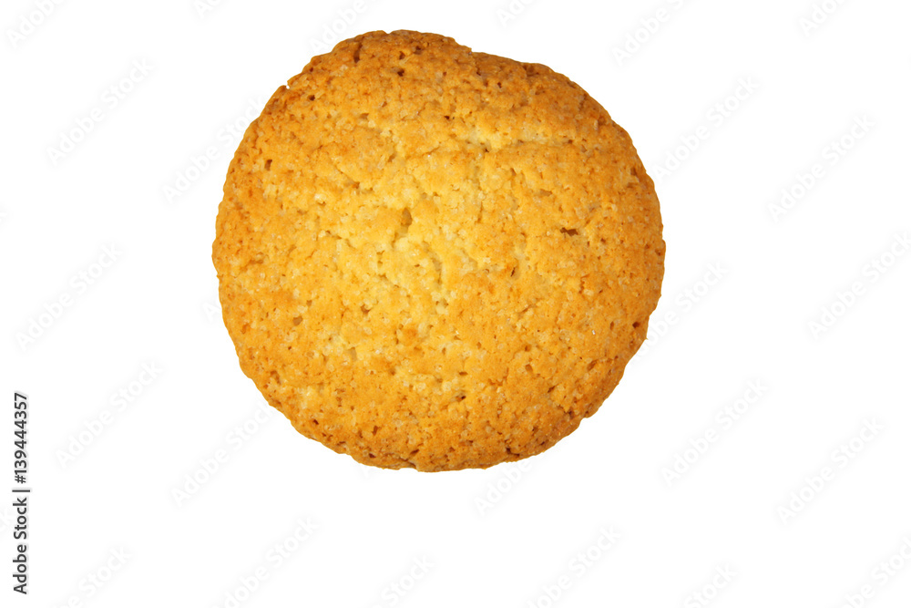 Corn cookie isolated on white background
