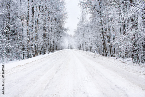 Rural winter road.