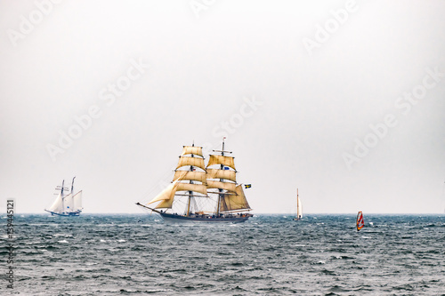 Sailing ships on the sea. Tall Ship.Yachting and Sailing travel. photo