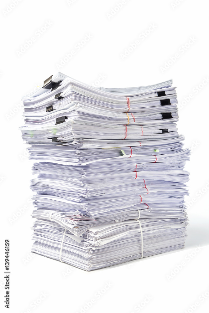 Stack of Documents isolated on white background Stack of Documents isolated on white background