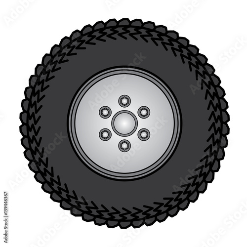 tires and wheels Vector Illustration
