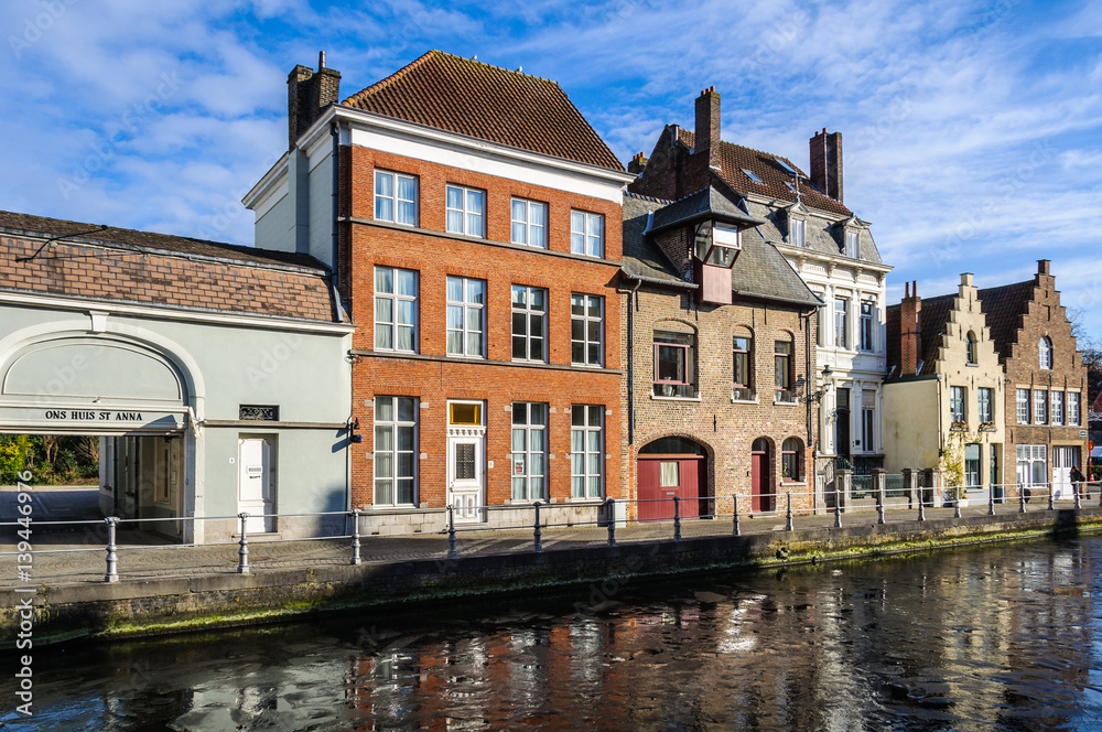 Flemish buildings in Bruges, Belgium