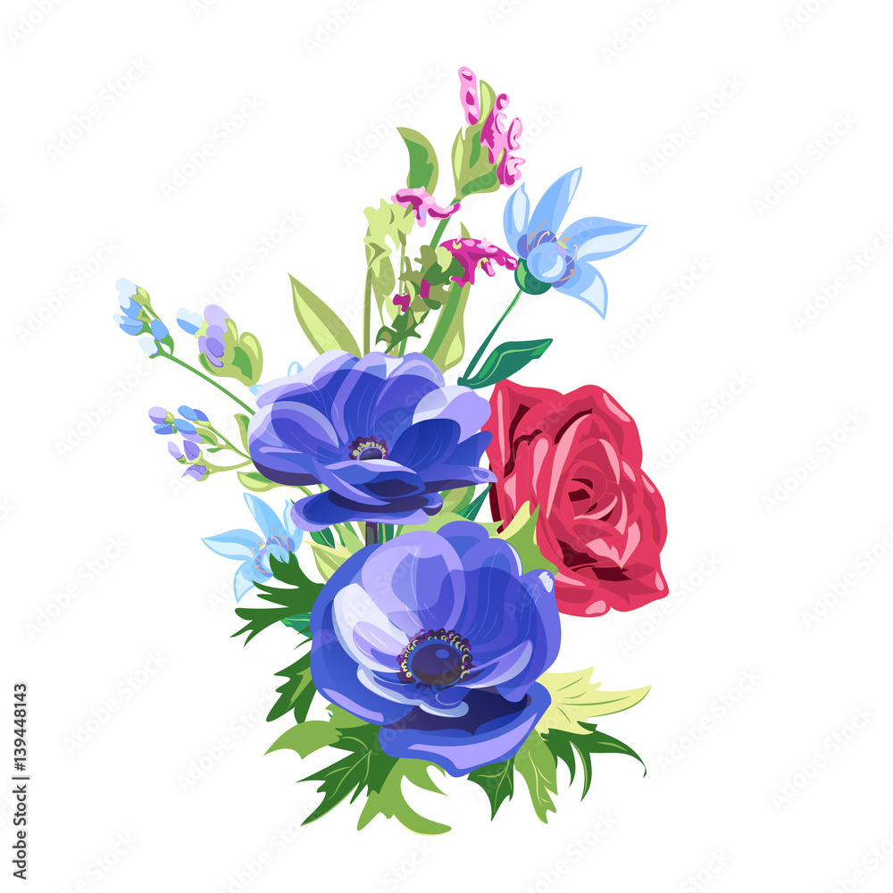 Bouquet Of Flowers Drawing, Blue, Blue Rose, Blue Flower, Watercolor  Painting, Flower Bouquet, Navy Blue, Purple transparent background PNG  clipart | HiClipart
