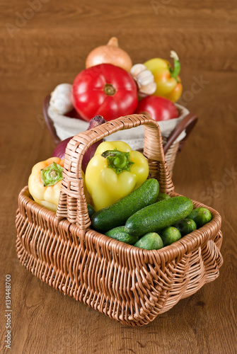 Fresh vegetables in basket