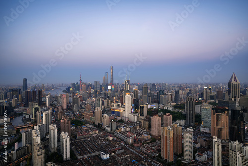 shanghai skyline view © jiajun