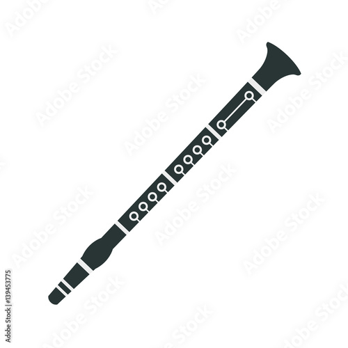Print op canvas Clarinet, Part Of Musical Instruments Set Of Realistic Cartoon Vector Isolated I