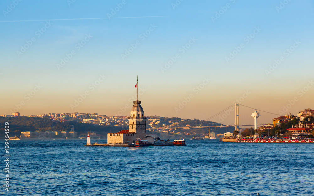 The Maiden's Tower in istanbul, Turkey