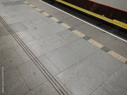 subway floor with rail road for trains