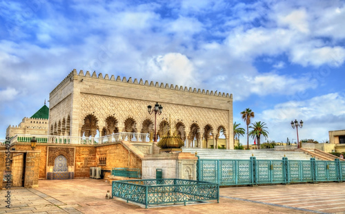 Bild auf Leinwand Mausoleum of Mohammed V, a historical building in Rabat, Morocco