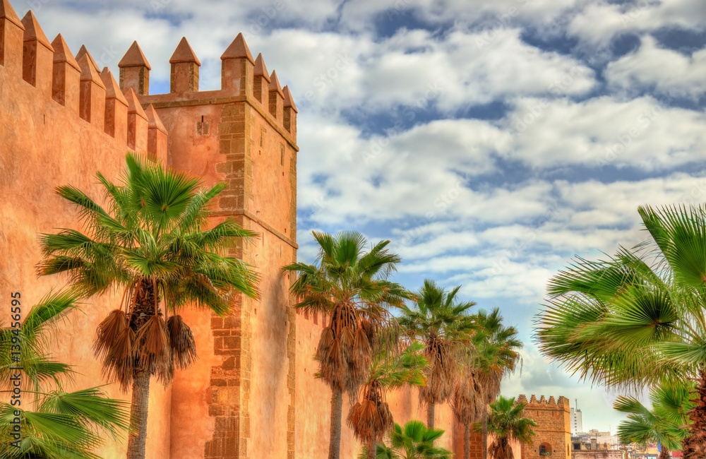 Fortifications of Kasbah of the Udayas in Rabat, Morocco