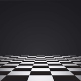 Chess floor on a dark background