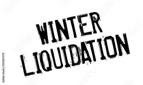 Winter Liquidation rubber stamp. Grunge design with dust scratches. Effects can be easily removed for a clean, crisp look. Color is easily changed.