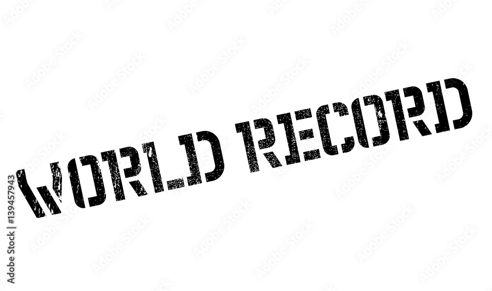 World Record rubber stamp. Grunge design with dust scratches. Effects can be easily removed for a clean, crisp look. Color is easily changed. World Record rubber stamp. Grunge design with dust scratches. Effects can be easily removed for a clean, crisp look. Color is easily changed.