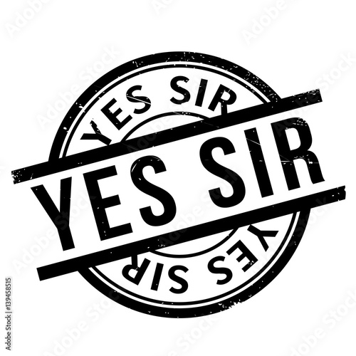 Yes Sir rubber stamp. Grunge design with dust scratches. Effects can be easily removed for a clean, crisp look. Color is easily changed.