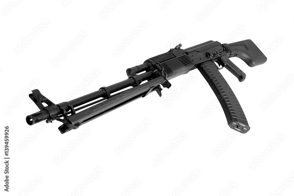 Weapon - Assault rifle. Isolated Weapon - Assault rifle. Isolated