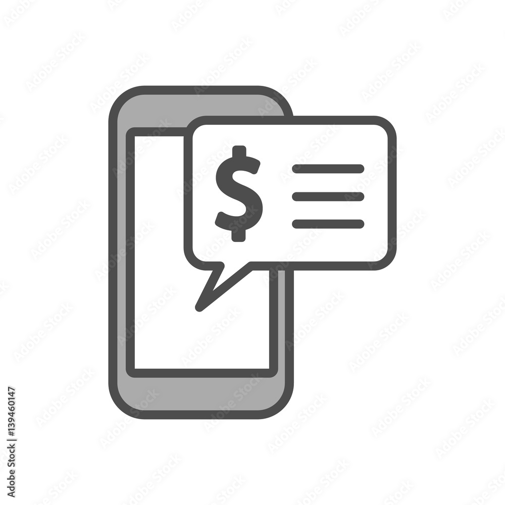 Phone message icon on white background Phone message icon on white background