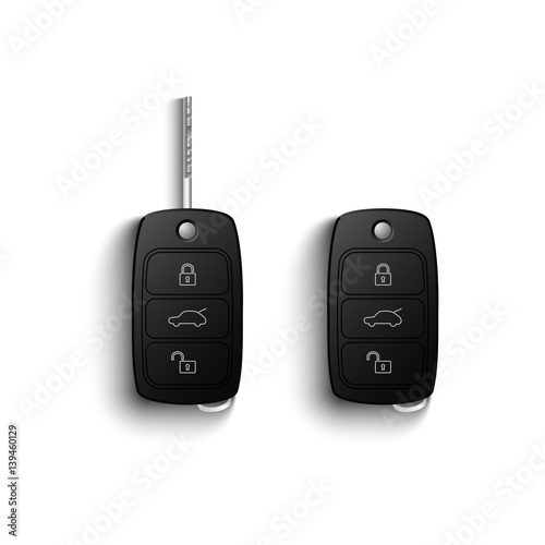 Remote car key open and close template