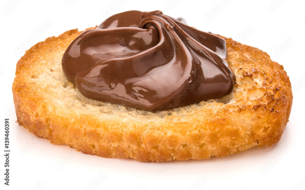sandwich with chocolate cream isolated on white background cutout sandwich with chocolate cream isolated on white background cutout