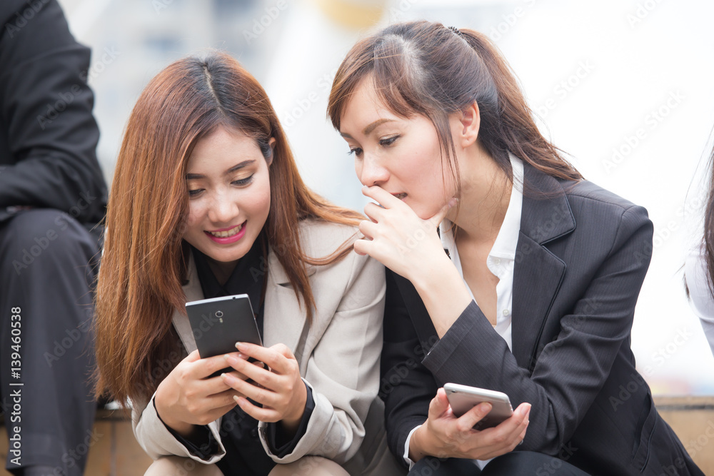 Asian Businesswoman use smartphone, portrait business concept. Asian Businesswoman use smartphone, portrait business concept.