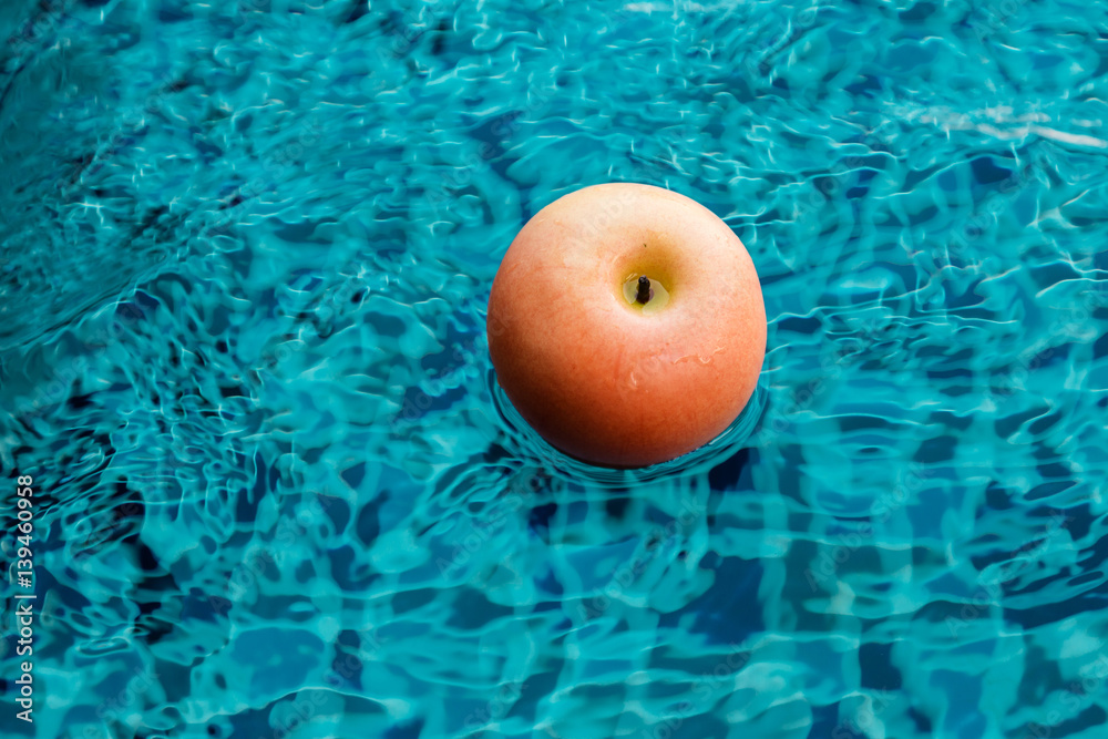 apple float in water pool with free copyspace Stock Photo Adobe Stock