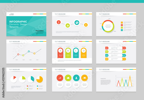 flat vector  set infographics element design template. for business  presentation template , brochure, and web design
