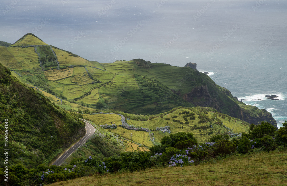 Beautiful and scenic landscape of Azores islands in Portugal Beautiful and scenic landscape of Azores islands in Portugal