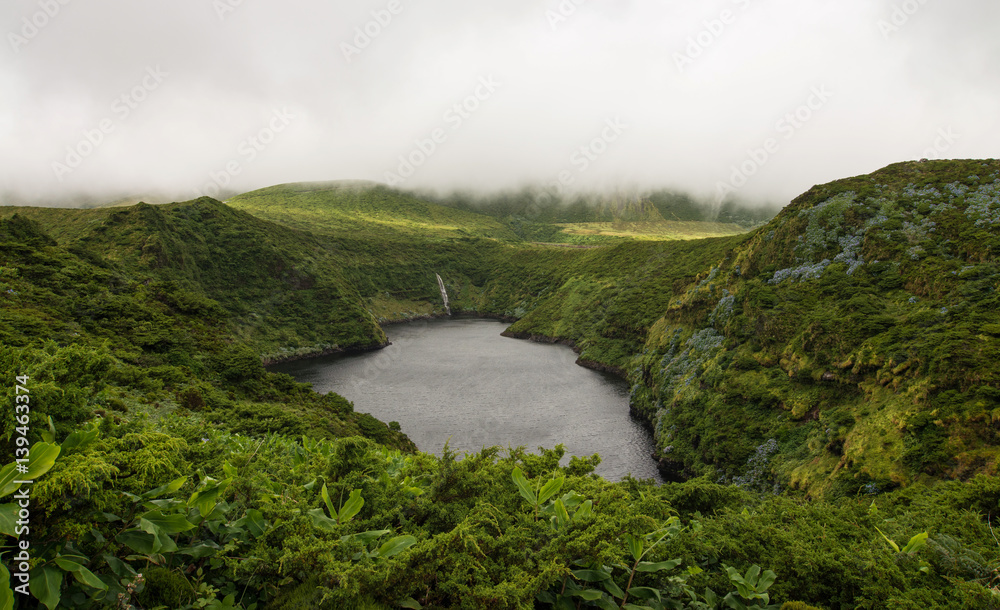 Beautiful and scenic landscape of Azores islands in Portugal