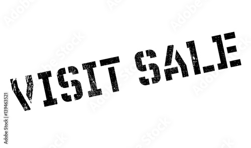Visit Sale rubber stamp. Grunge design with dust scratches. Effects can be easily removed for a clean, crisp look. Color is easily changed.