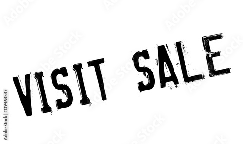 Visit Sale rubber stamp. Grunge design with dust scratches. Effects can be easily removed for a clean, crisp look. Color is easily changed.
