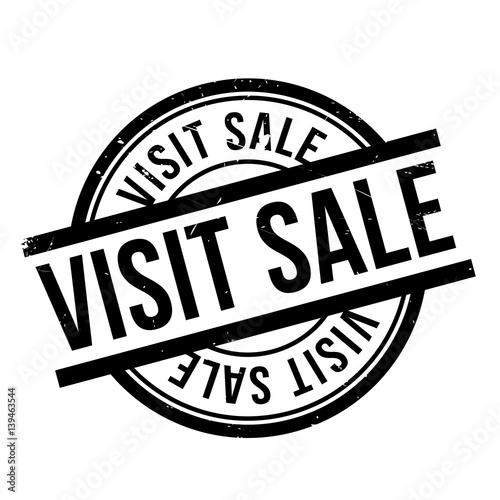 Visit Sale rubber stamp. Grunge design with dust scratches. Effects can be easily removed for a clean, crisp look. Color is easily changed.