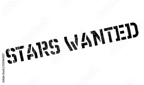 Stars Wanted rubber stamp. Grunge design with dust scratches. Effects can be easily removed for a clean, crisp look. Color is easily changed.