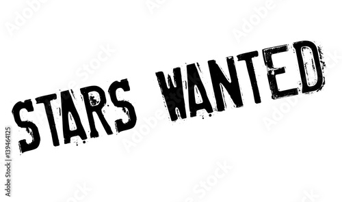 Stars Wanted rubber stamp. Grunge design with dust scratches. Effects can be easily removed for a clean, crisp look. Color is easily changed.