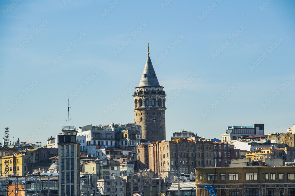 Obraz premium Galata Tower, istanbul , Turkey