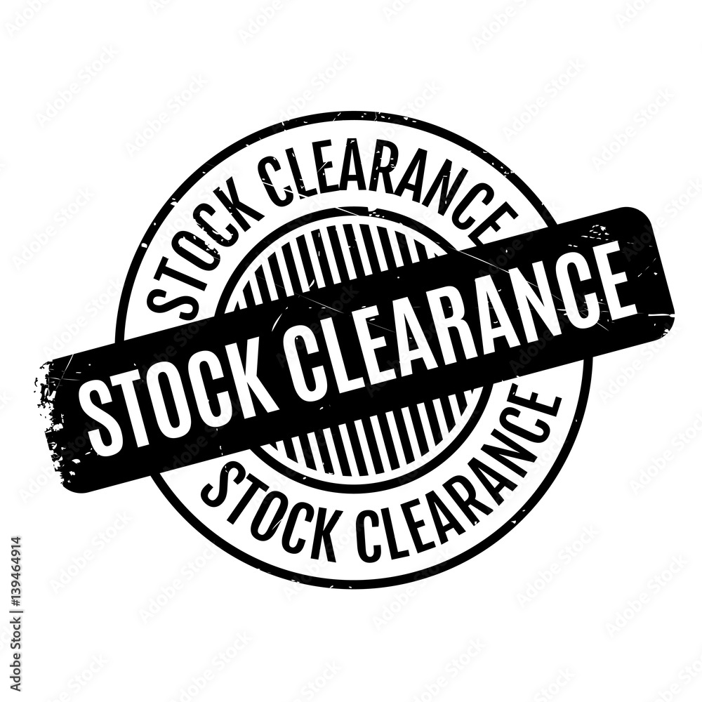 Stock Clearance rubber stamp. Grunge design with dust scratches. Effects can be easily removed for a clean, crisp look. Color is easily changed. Stock Clearance rubber stamp. Grunge design with dust scratches. Effects can be easily removed for a clean, crisp look. Color is easily changed.