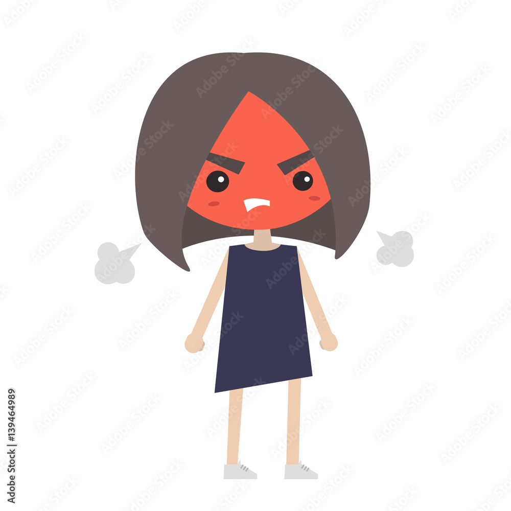 angry lady cartoon