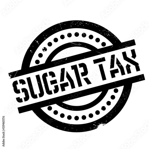 Sugar Tax rubber stamp. Grunge design with dust scratches. Effects can be easily removed for a clean, crisp look. Color is easily changed.