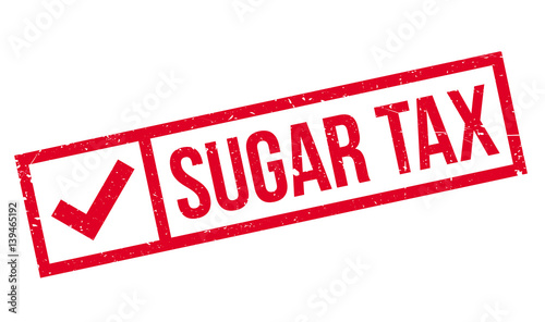Sugar Tax rubber stamp. Grunge design with dust scratches. Effects can be easily removed for a clean, crisp look. Color is easily changed.