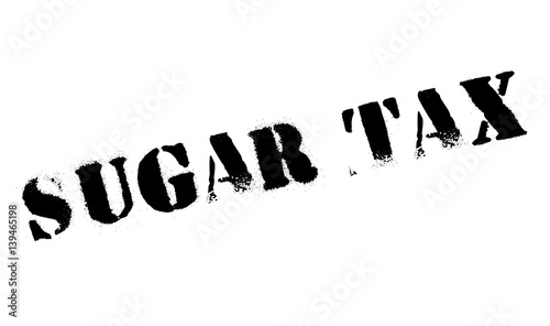 Sugar Tax rubber stamp. Grunge design with dust scratches. Effects can be easily removed for a clean, crisp look. Color is easily changed.