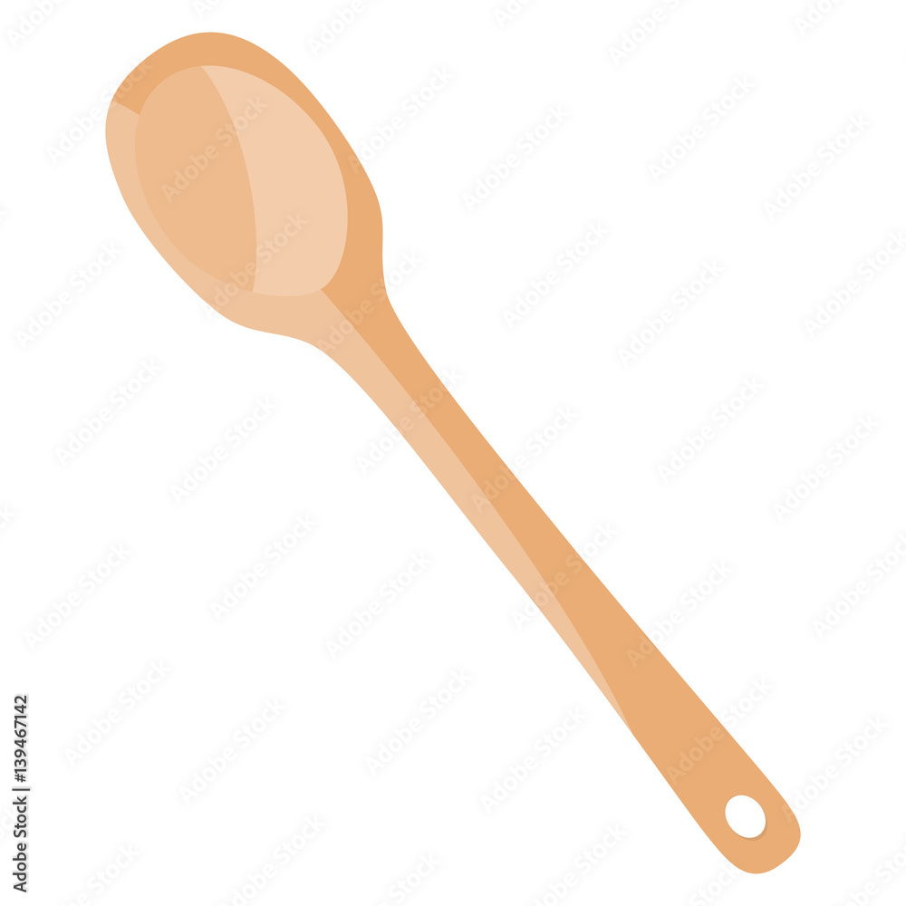 Close-up top view of wooden spoon isolated over white. Close-up top view of wooden spoon isolated over white.