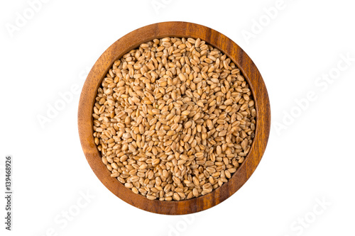 Wheat grain in bowl