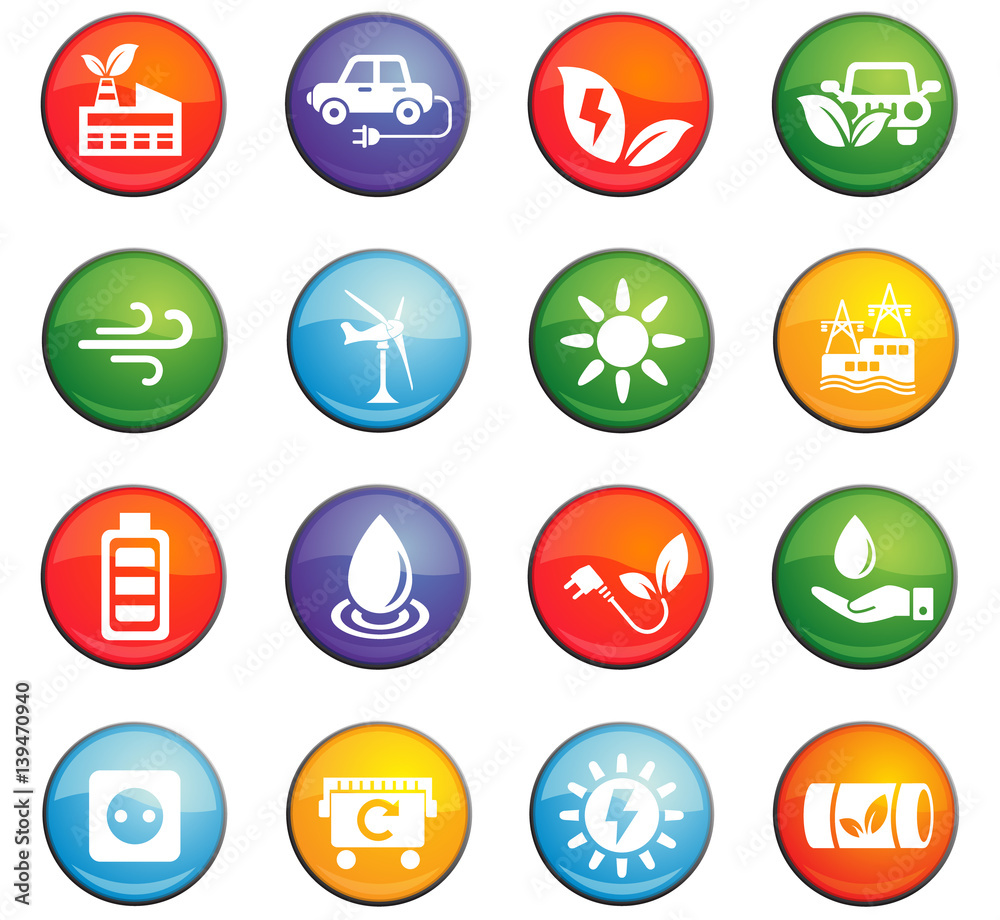 alternative energy icon set alternative energy icon set