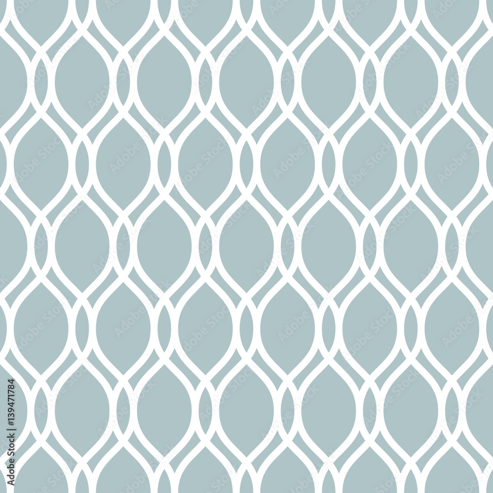 Naklejka premium Seamless vector blue and white ornament. Modern background. Geometric modern pattern