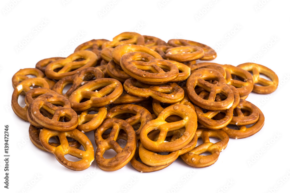 Pretzels isolated on white background