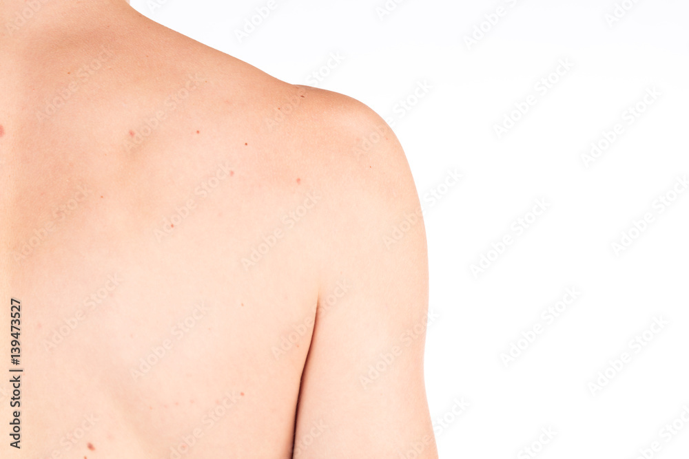 Naklejka premium rechte Schulter eines Mannes