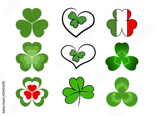  Irish shamrocks and clover for St. Patrick's Day